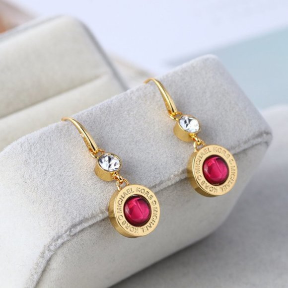 Michael Kors Colorful Glitter Stone Earrings - Picture 5 of 5